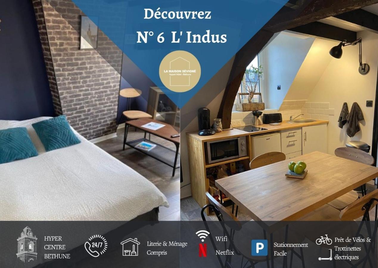 La Maison Sevigne - Appart Hotel - N°6 L'Indus Bethune Bagian luar foto
